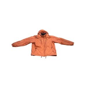 DONATELLA SPORT Quilted Hooded Jacket‎ Orange Fleece Lined Size L